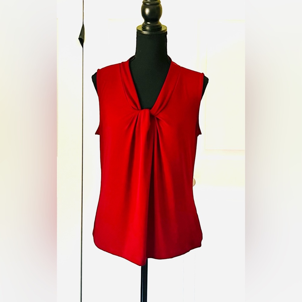Calvin Klein Red Sleeveless Blouse